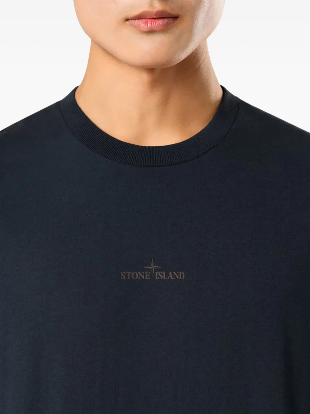 Stone Island 2100001 organic cotton jersey T-shirt Blauw