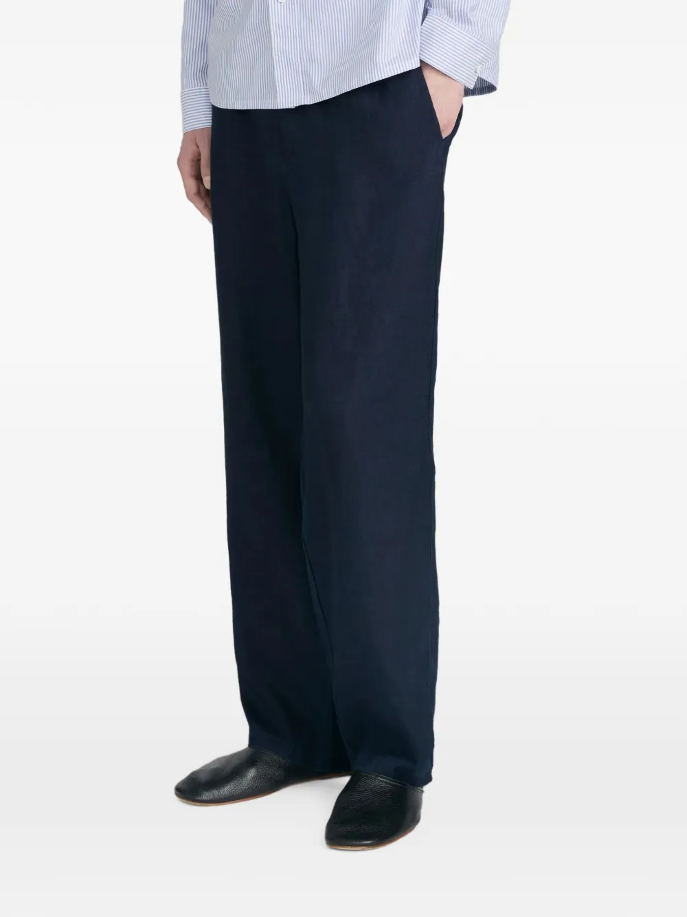 FRAME drawstring elasticated-waist trousers Blauw