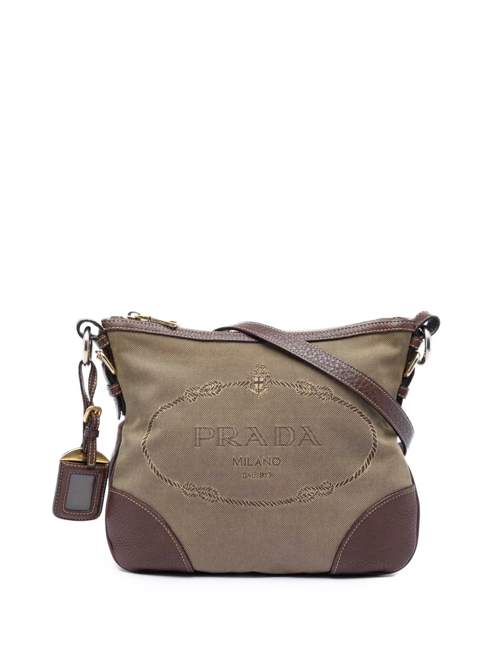 Prada Pre-Owned 2000-2026 Canapa Umhängetasche aus Canvas - Nude