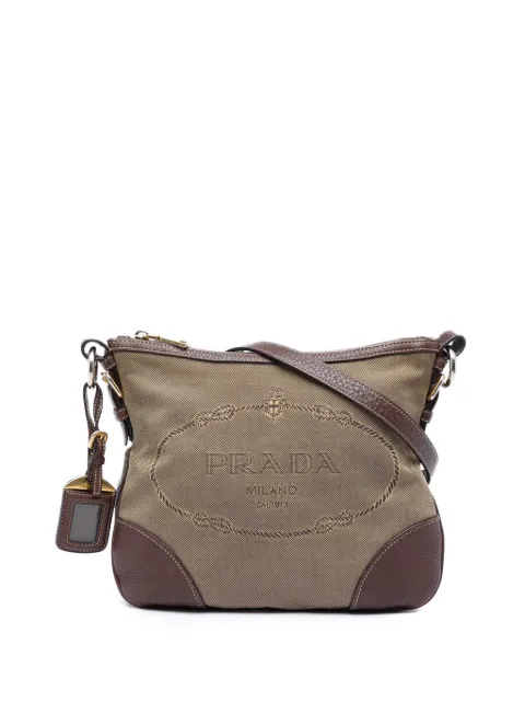 Prada Pre-Owned bandolera de lona Canapa con logo 2000-2026