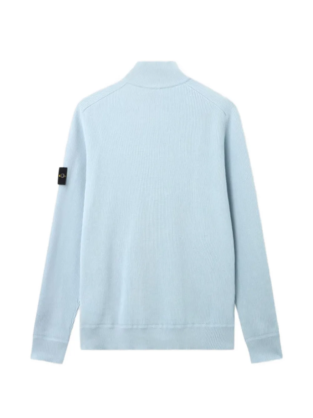 Stone Island 5100124 ribbed soft organic cotton jumper Blauw