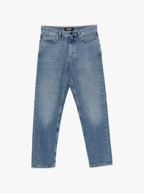 Zegna logo-patch straight-leg jeans