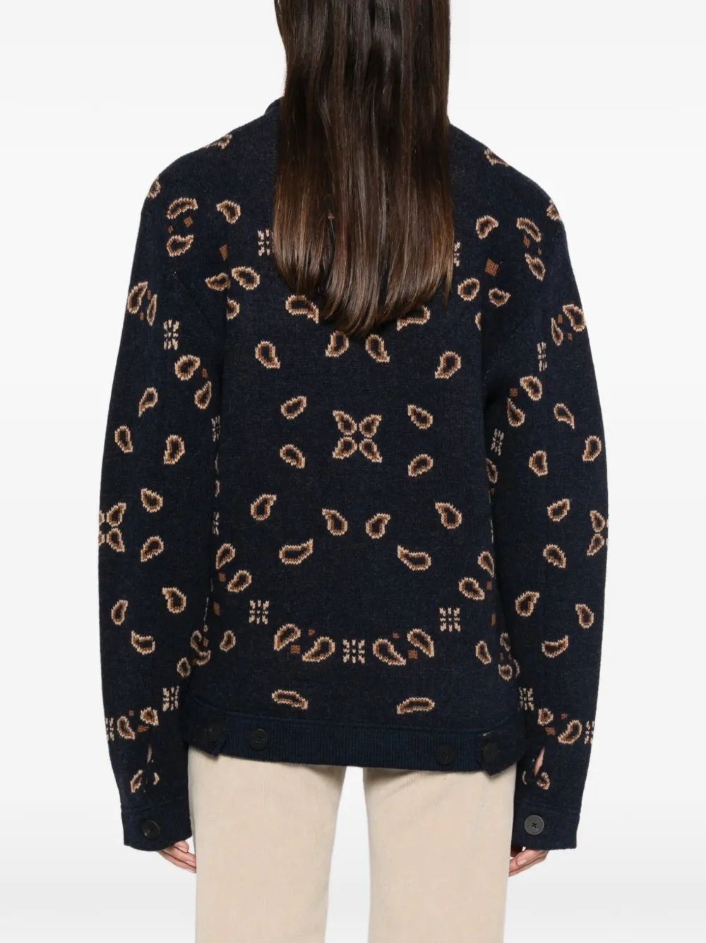 Alanui button-up cardigan Blauw