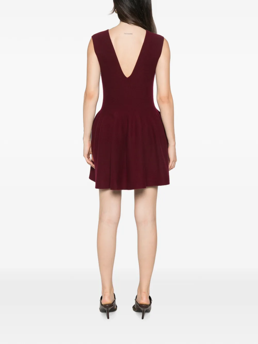 Lisa Yang Mini-jurk met V-hals Rood