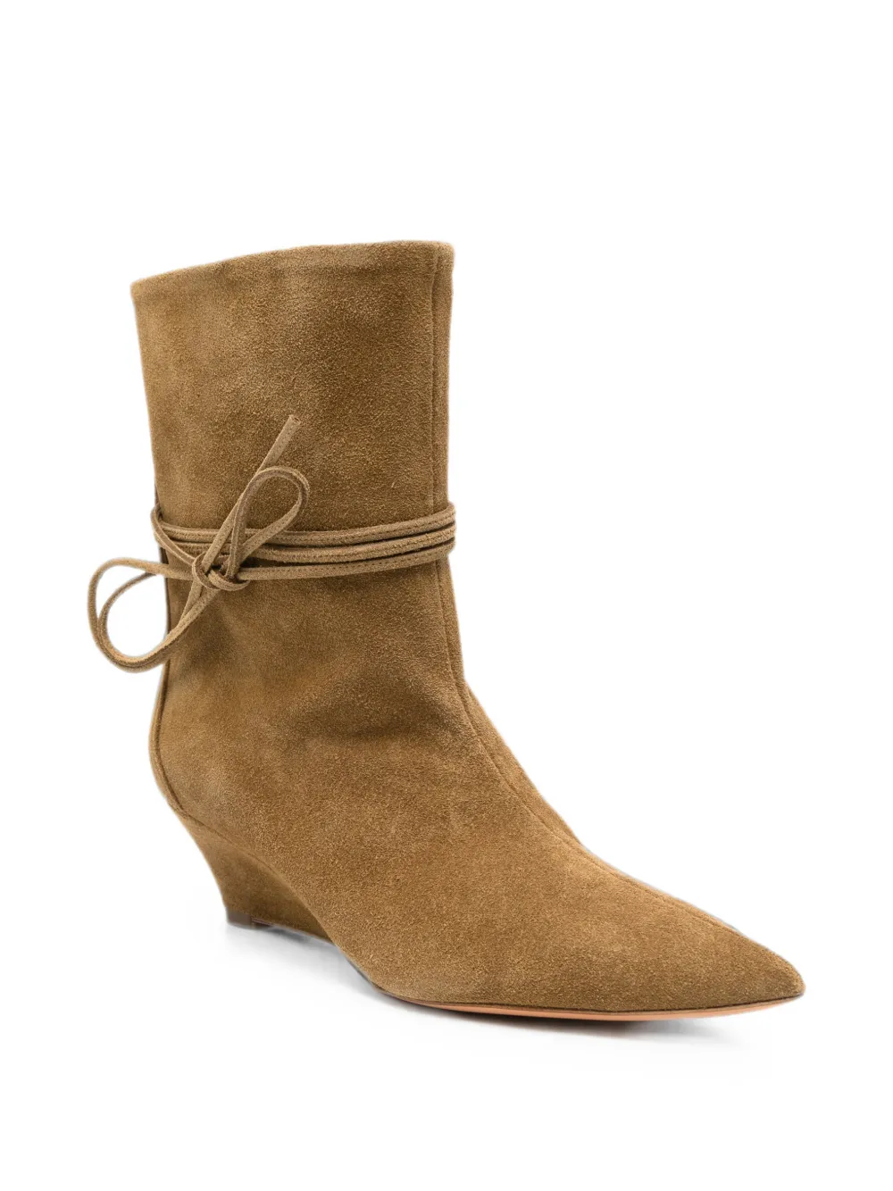ODISSI bow-detail wedge boots Bruin