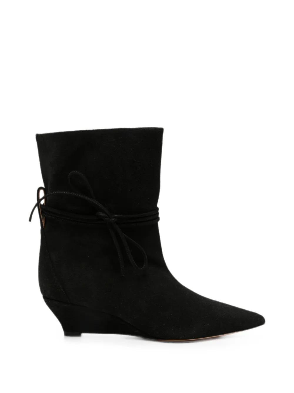 ODISSI pointed-toe wedge boots Zwart