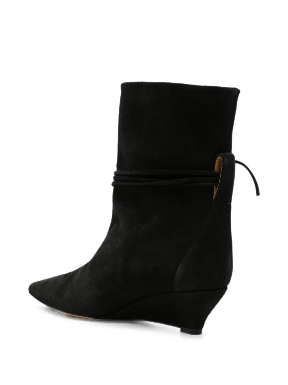ODISSI pointed-toe wedge boots Zwart