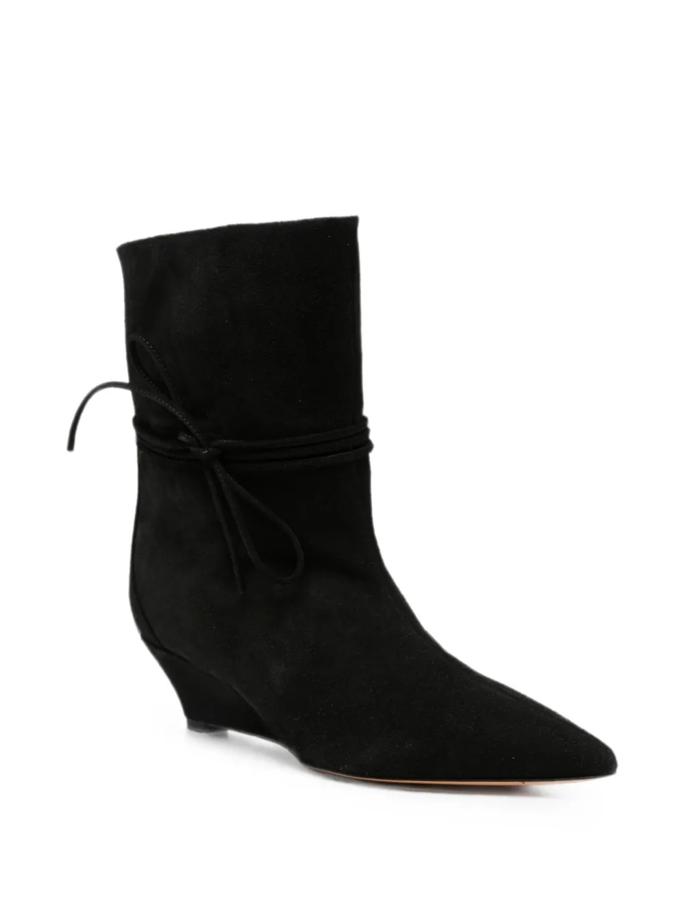 ODISSI pointed-toe wedge boots Zwart