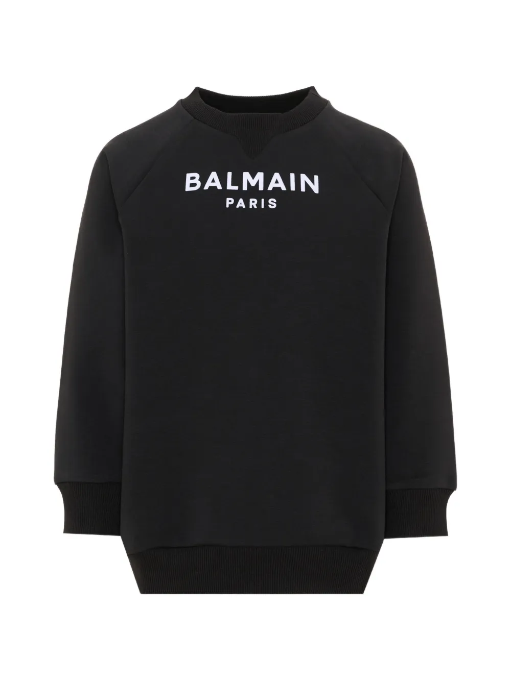 Balmain Kids logo-print raglan-sleeve sweater - Nero