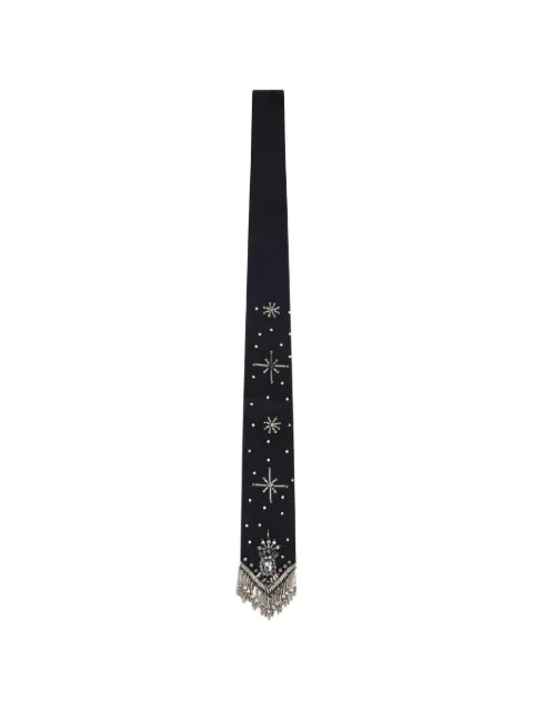 PINKO udsmykket frynset slips