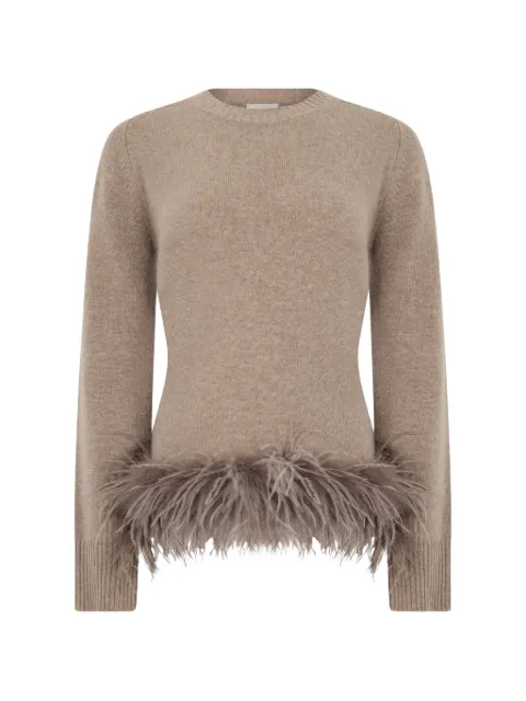 P.A.R.O.S.H. pull à taille nouée et finitions en plumes