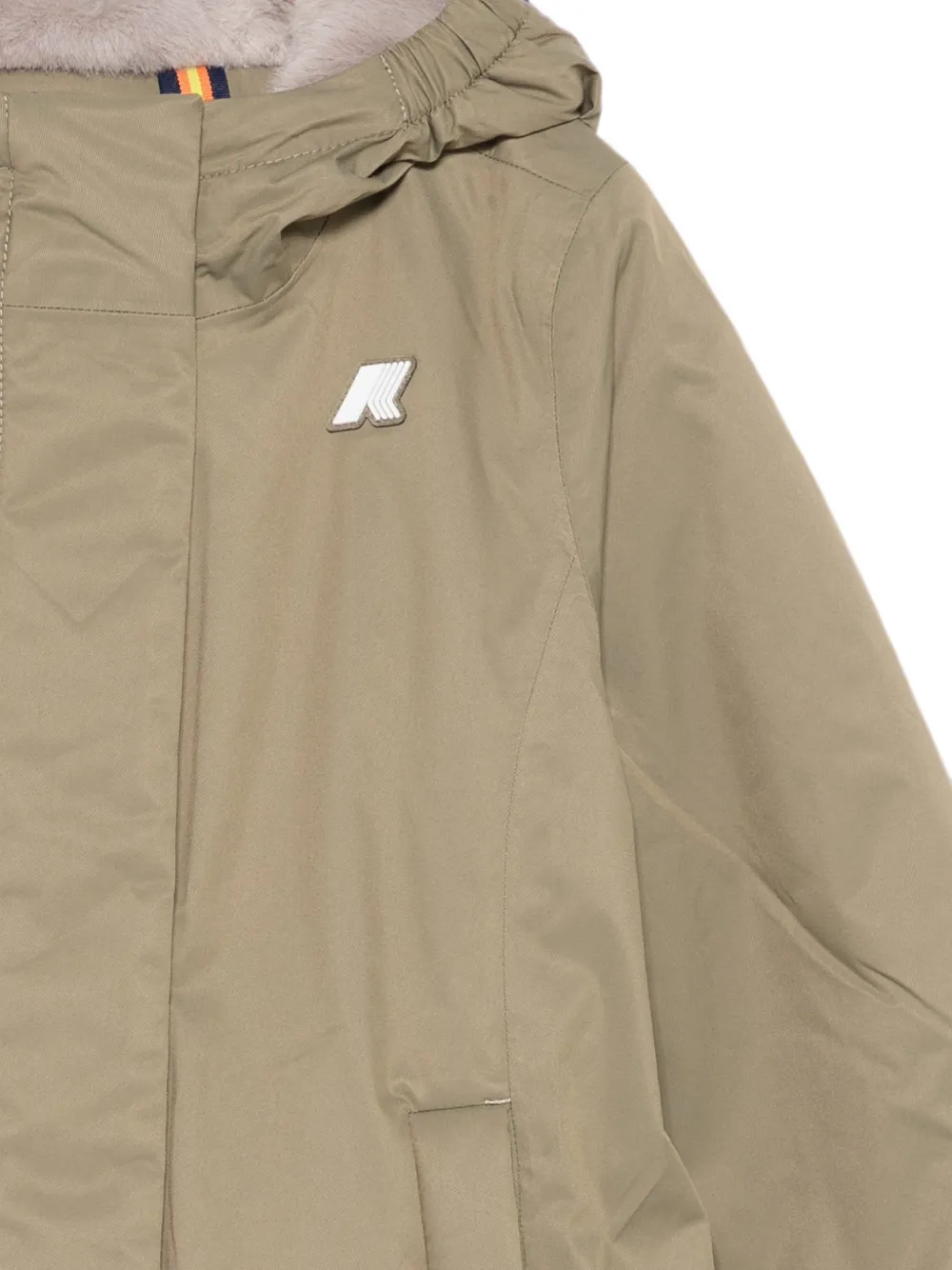 K Way Kids Jack met capuchon Groen