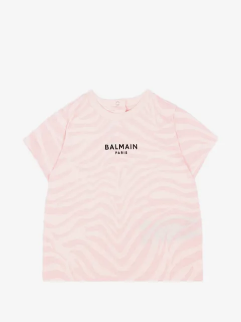 Balmain Kids camiseta con motivo de cebra