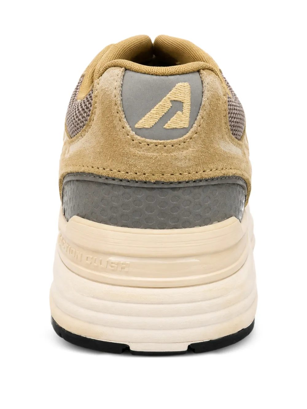 Autry Hyperway sneakers van geel en zilver suède