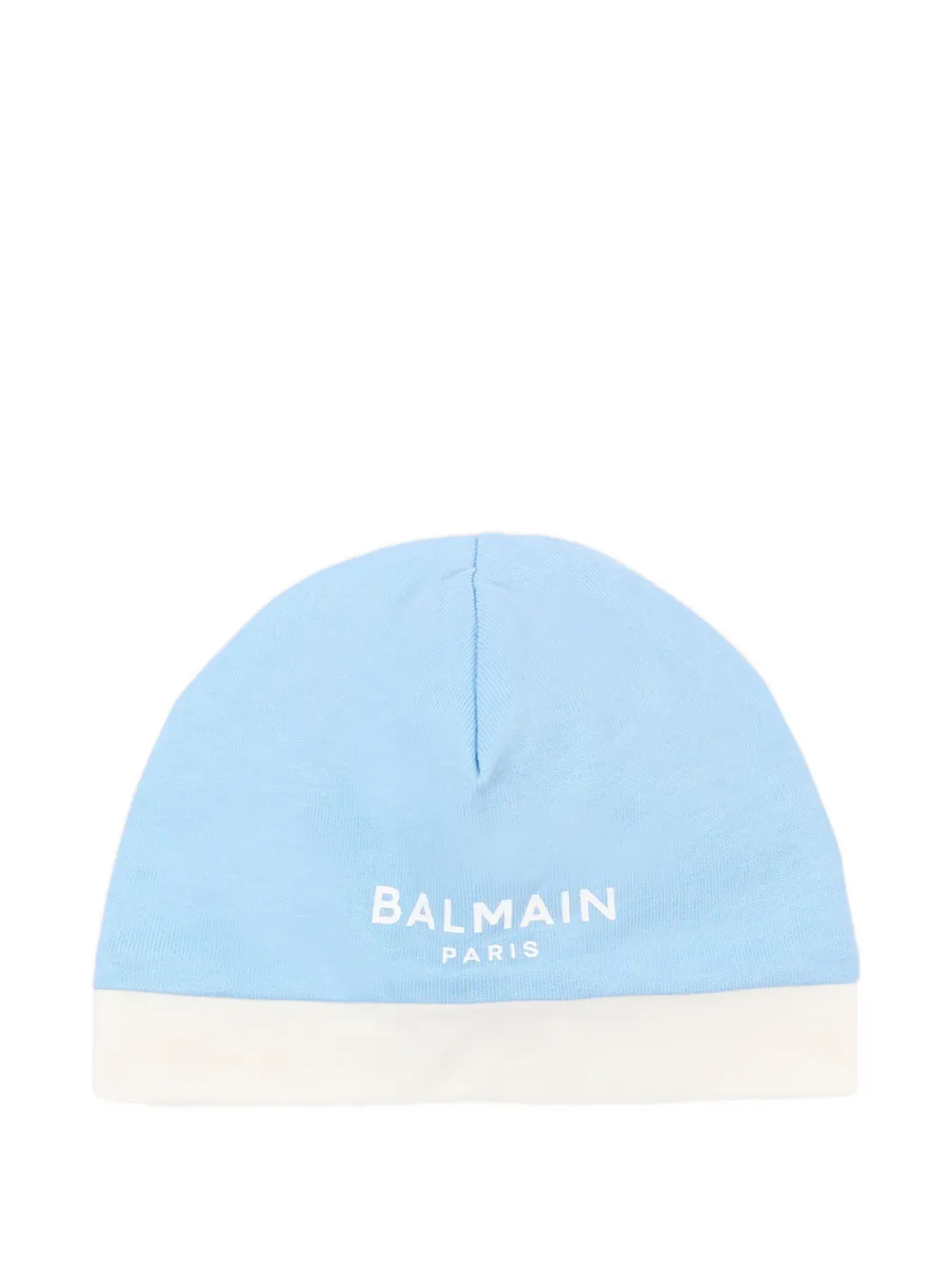 Balmain Kids Romper en muts met logo-print Blauw