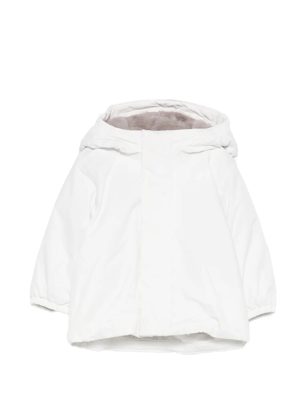 K Way Kids E. Jack hooded padded jacket - Bianco