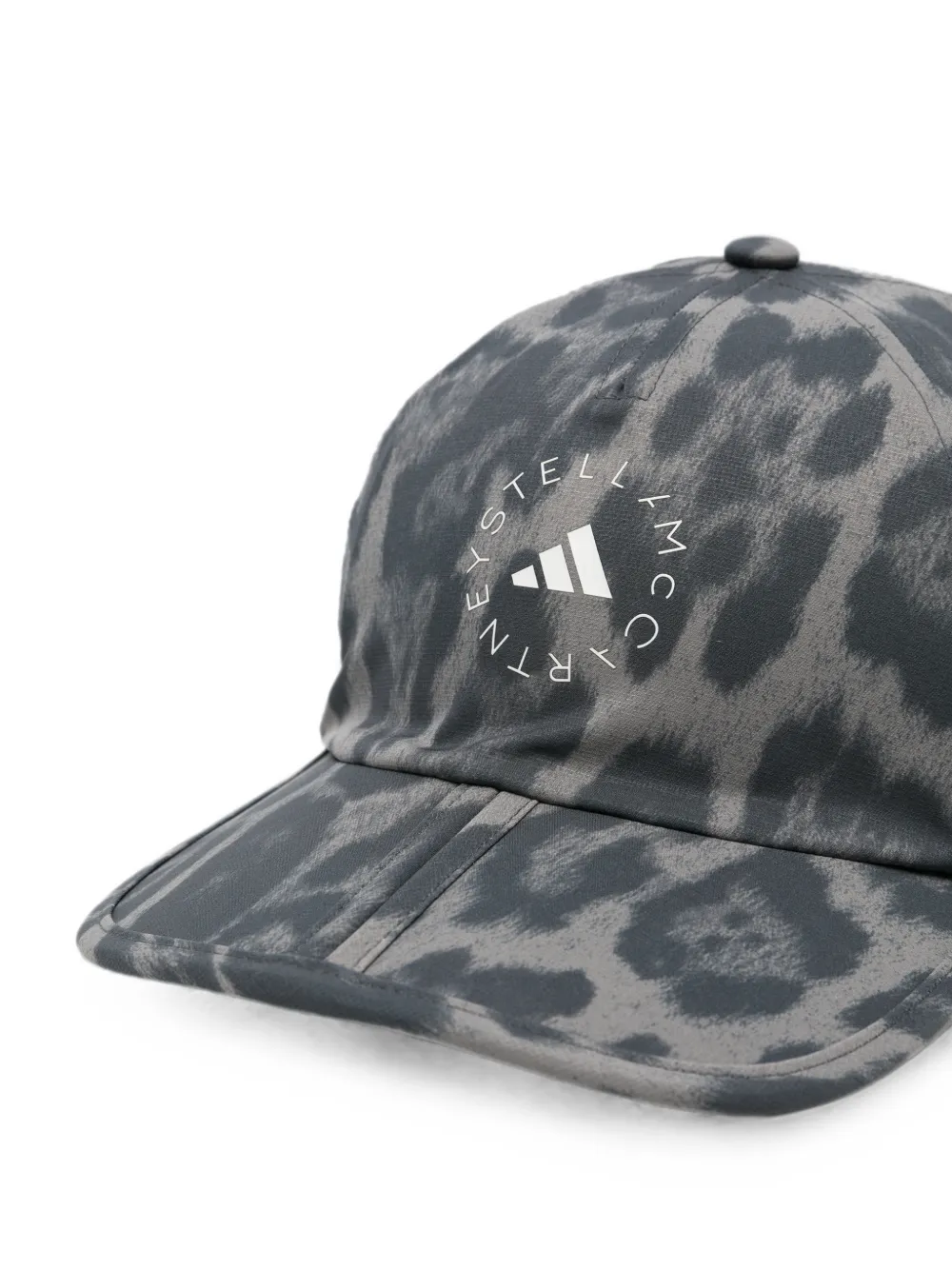 adidas by Stella McCartney Pet met luipaard-print en logo-print Grijs