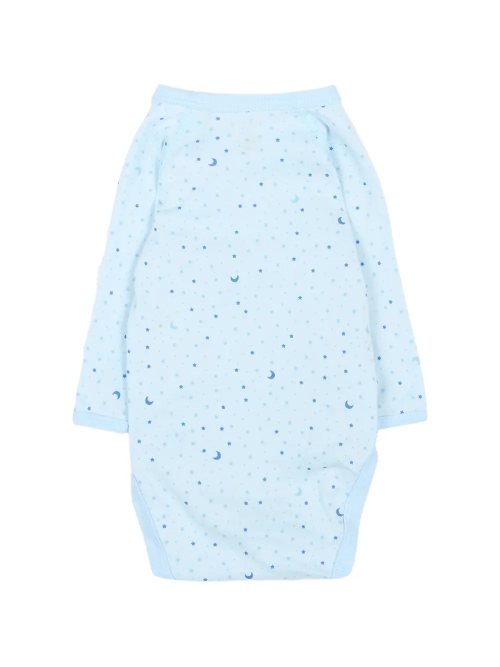Petit Bateau Drie rompers met lange mouwen en wikkel-design Blauw