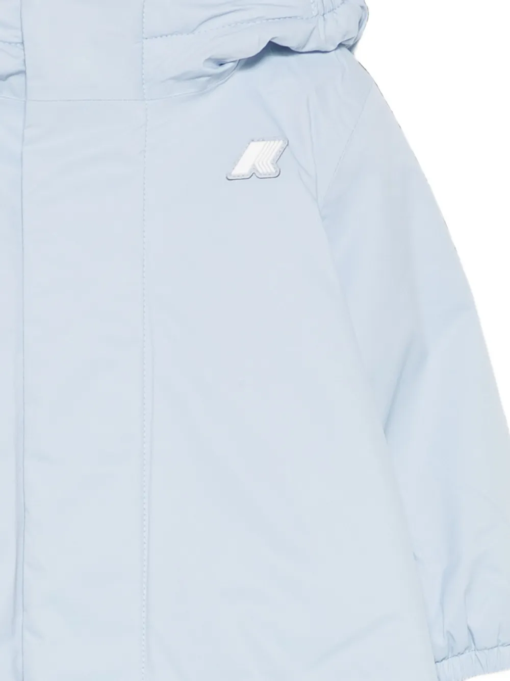 K Way Kids E. Jack met capuchon en logo-patch Blauw