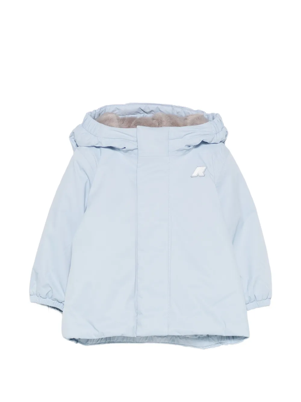 K Way Kids E. Jack logo-patch hooded jacket - Blu