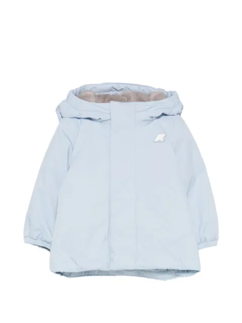K Way Kids E. Jack logo-patch hooded jacket