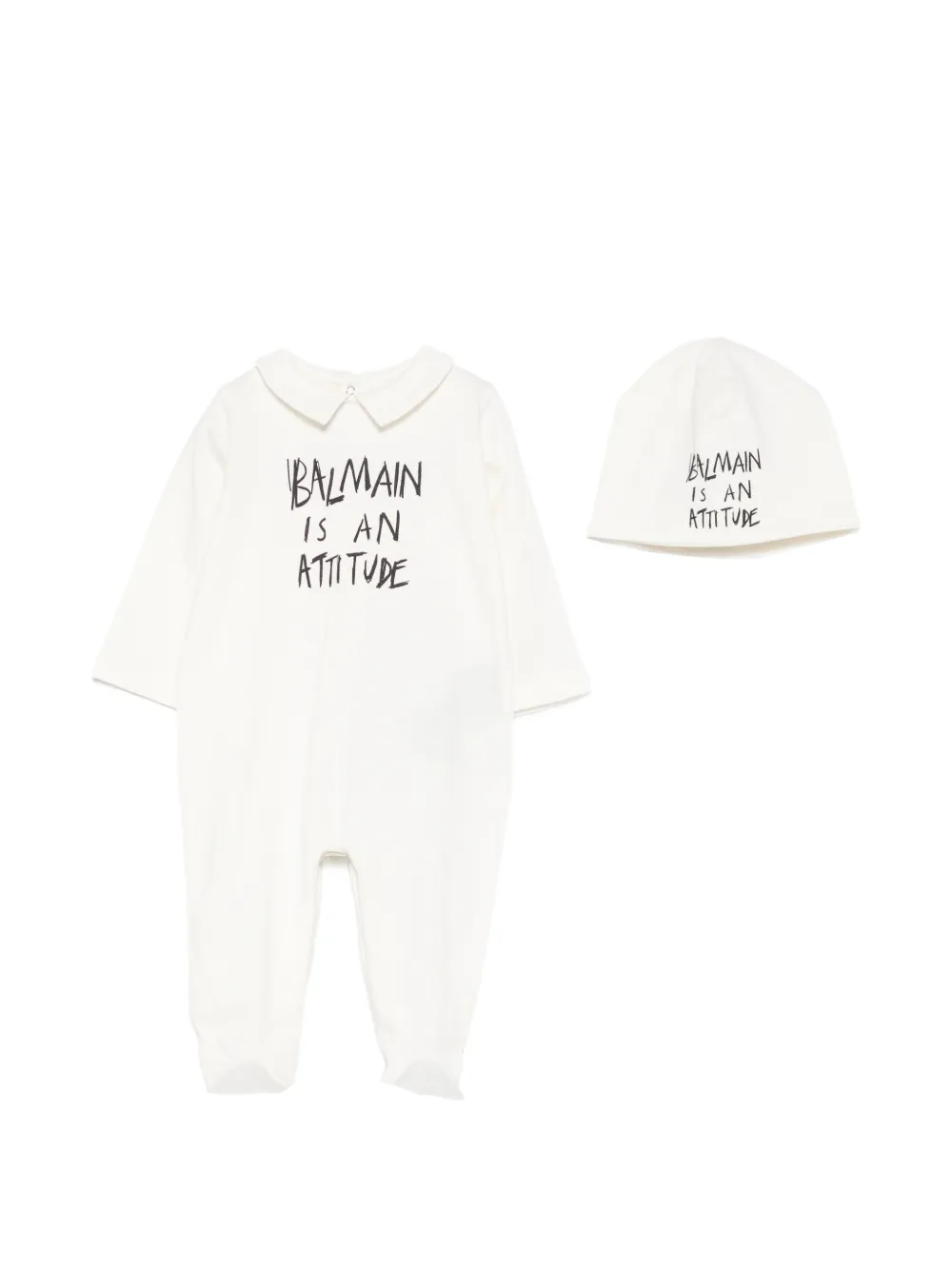 Balmain Kids logo-print babygrow set - Weiß
