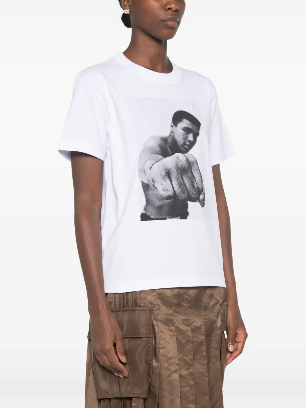 sacai graphic-print short-sleeves T-shirt Wit