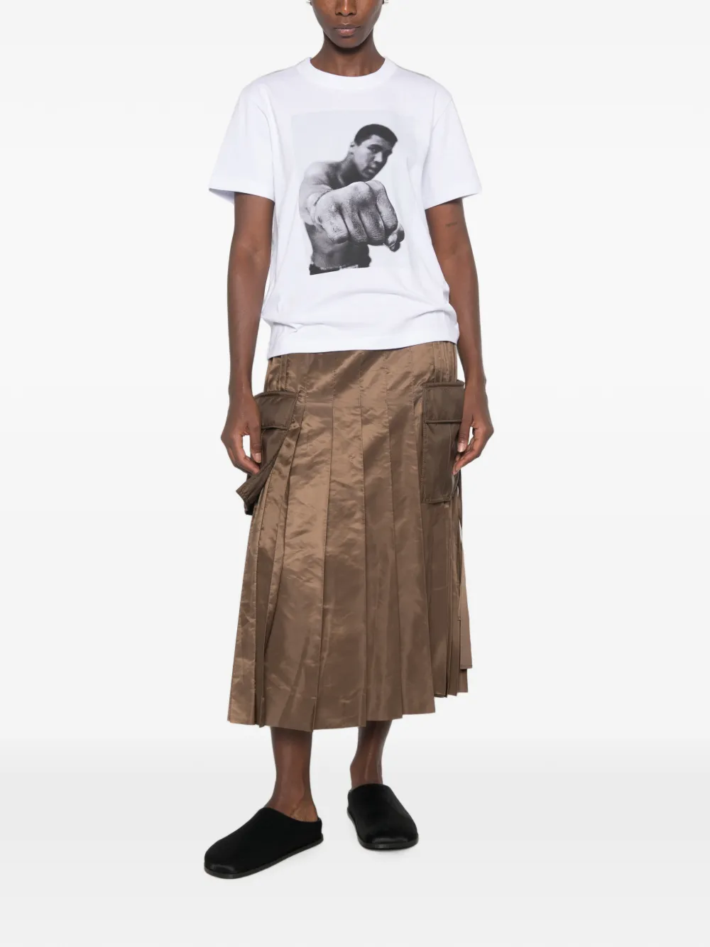 sacai graphic-print short-sleeves T-shirt Wit