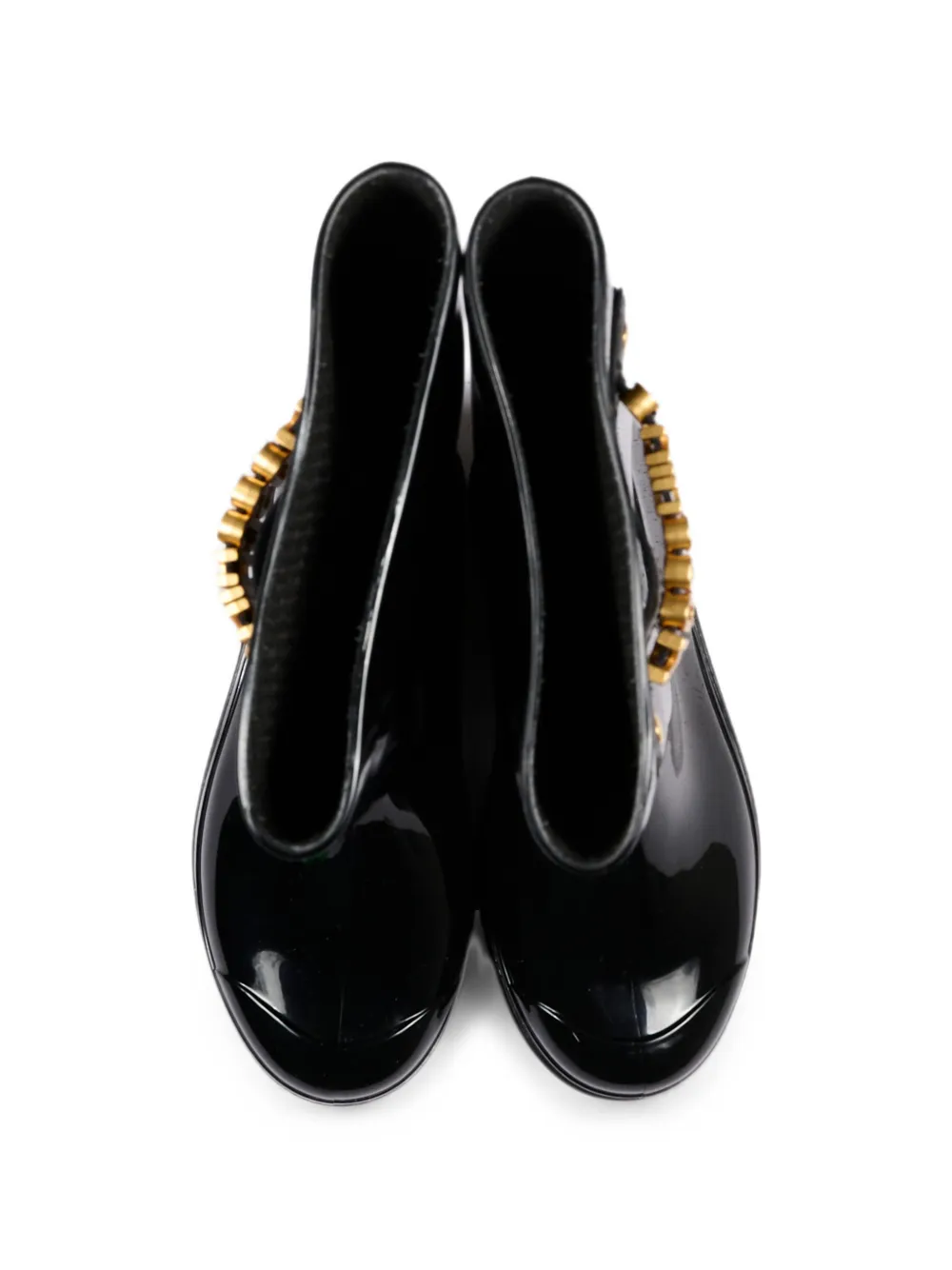Moschino Kids logo-plaque boots Zwart