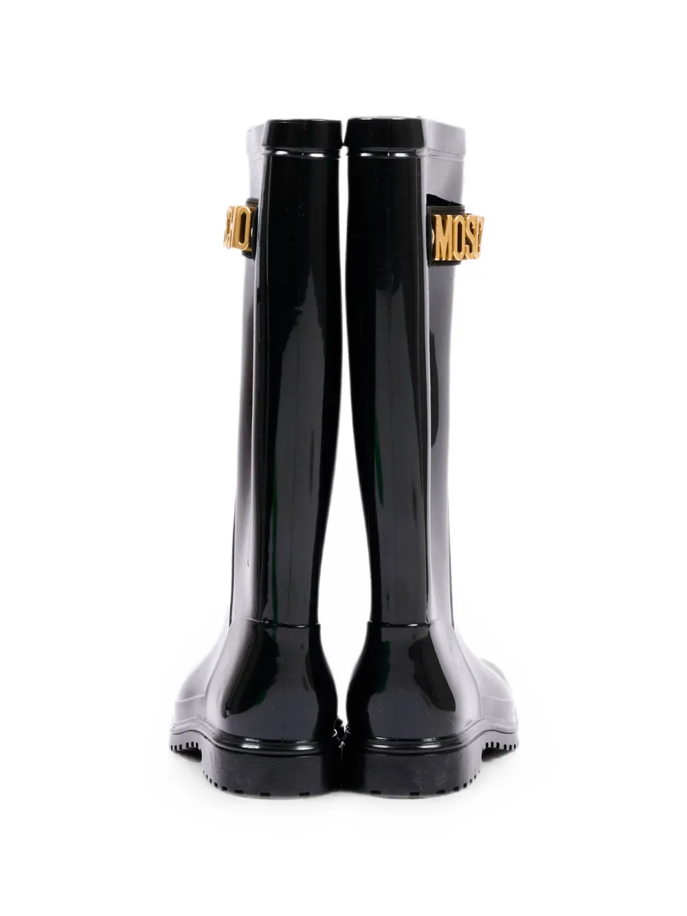 Moschino Kids logo-plaque boots Zwart
