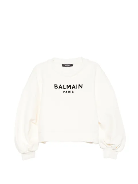 Balmain Kids logo-print sweatshirt