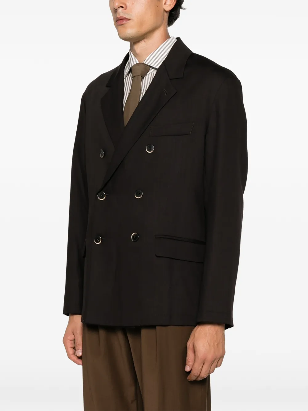 Barena Blazer met dubbele rij knopen Bruin