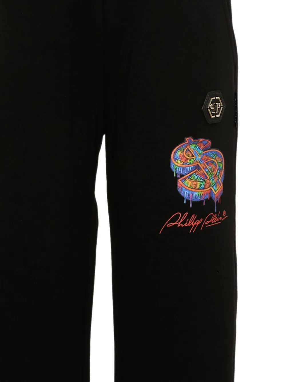 Philipp Plein Junior Trainingsbroek met logopatch Zwart