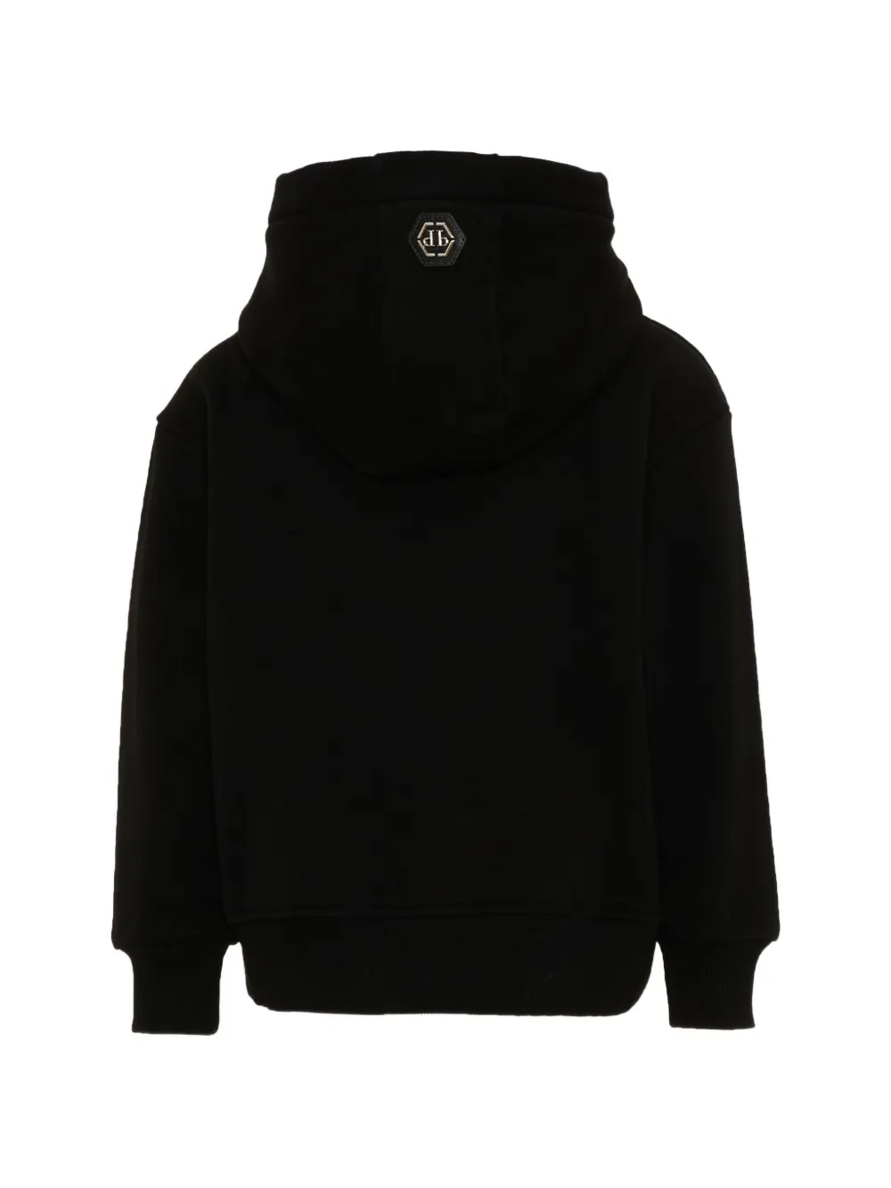 Philipp Plein Junior Katoenen hoodie met print Zwart