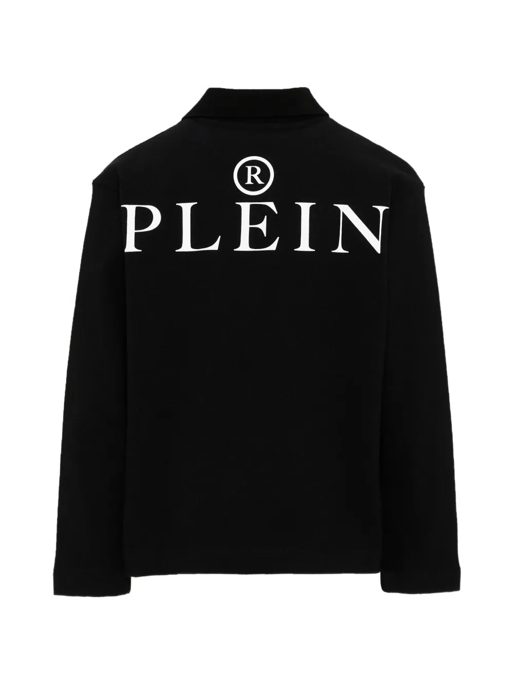 Philipp Plein Junior Poloshirt met logopatch Zwart