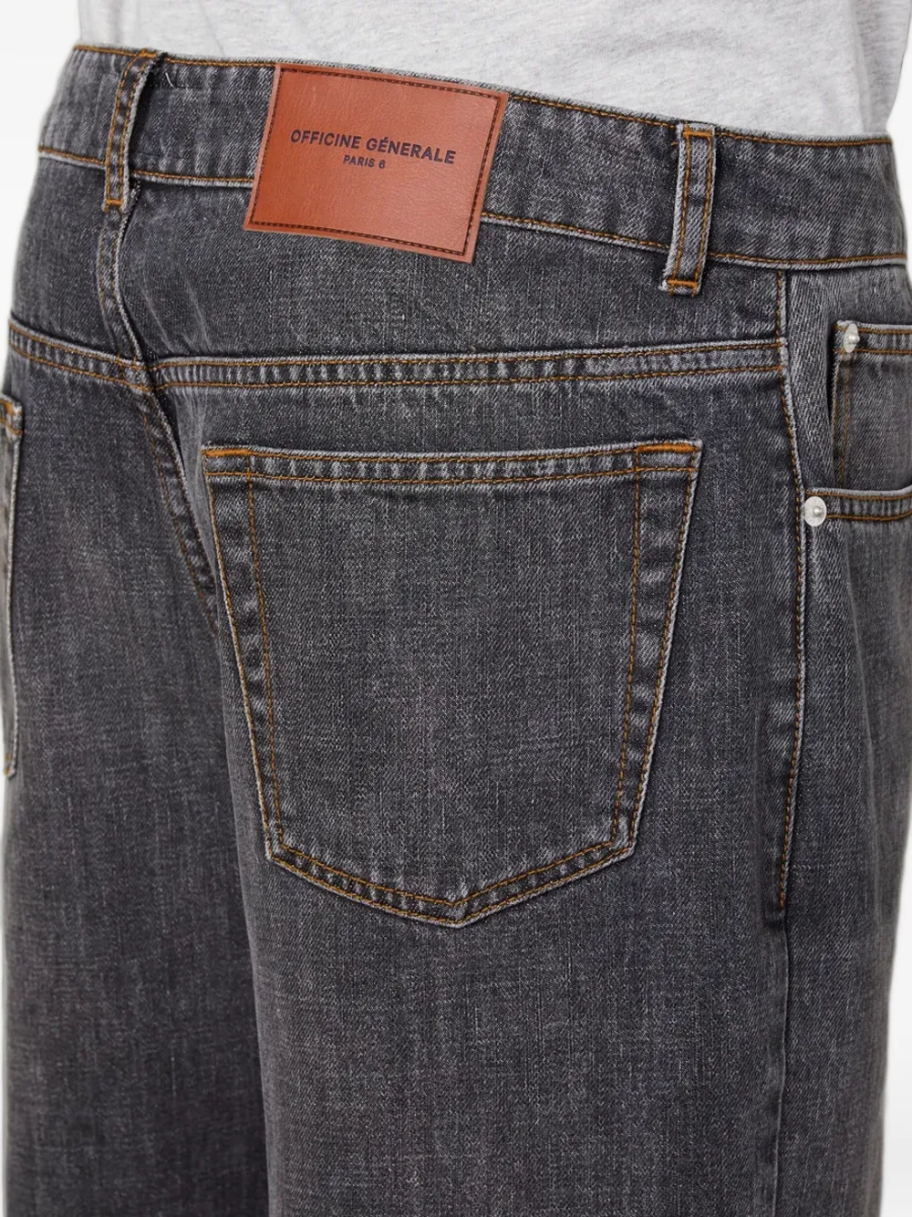 Officine Generale Straight jeans Grijs