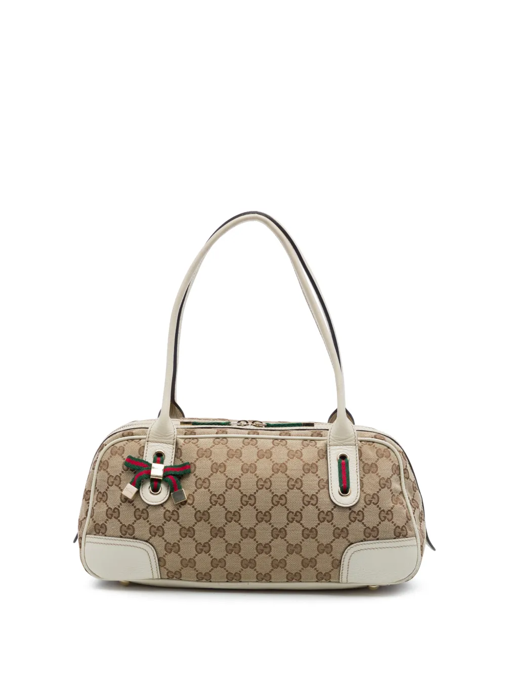 Gucci Pre-Owned 2016-2026 Princy Schultertasche aus GG-Canvas - Weiß