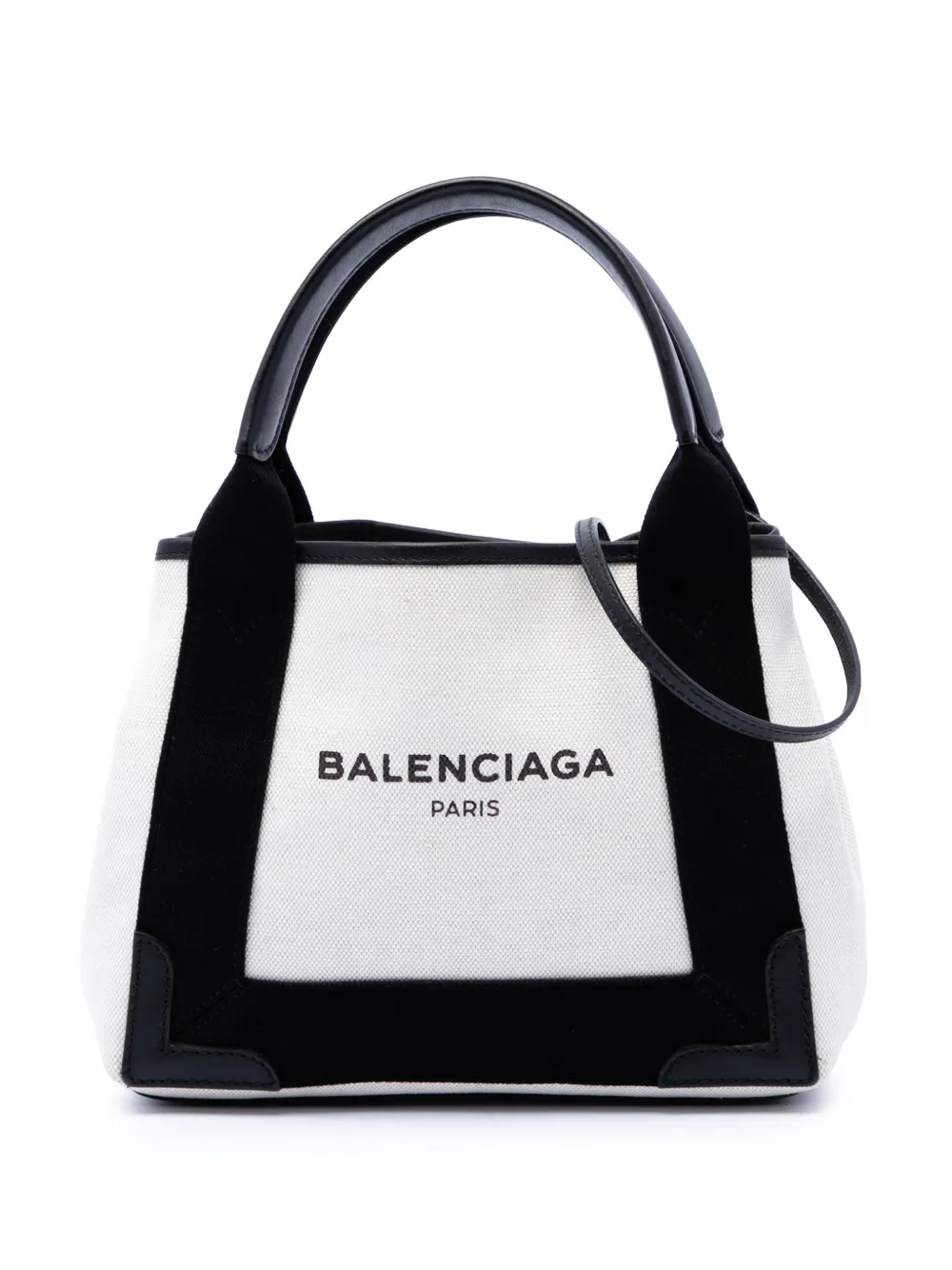 Balenciaga Pre-Owned Borsa a tracolla Navy Cabas XS in tela 2018 - Nero