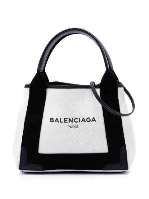 Balenciaga Pre-Owned bolso satchel Navy Cabas XS de lona 2018