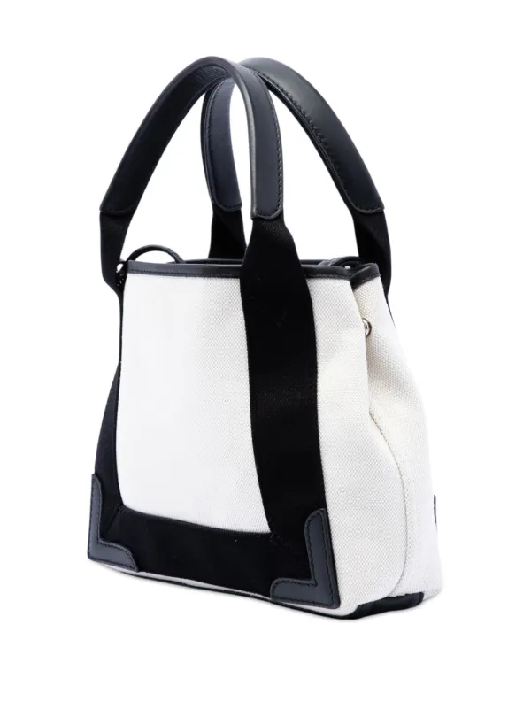 Balenciaga Pre-Owned 2018 キャンバス ネイビーカバ XS サッチェル