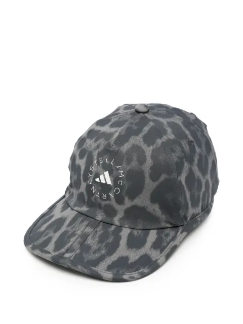 adidas leopard-pattern logo-print baseball cap