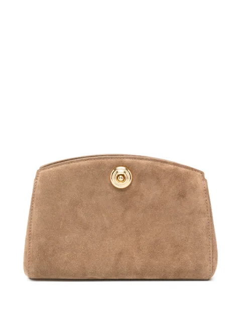 Liffner push-lock suede clutch bag