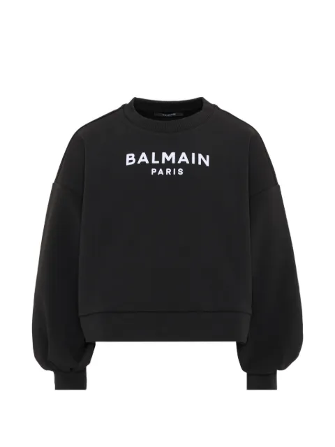 Balmain Kids sudadera con logo estampado