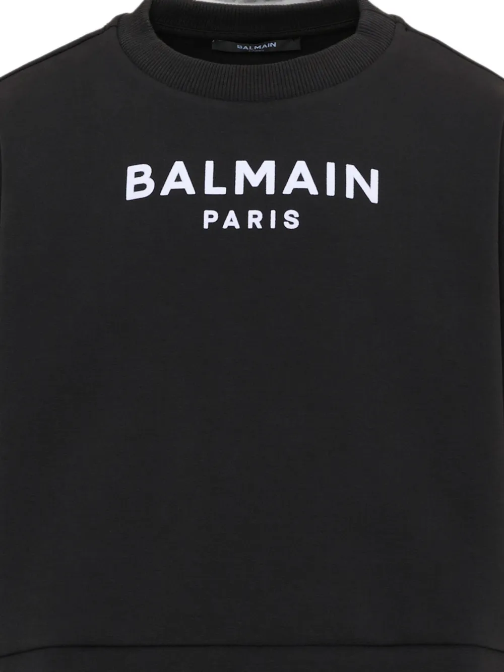 Balmain Kids Trui met pofmouwen en logoprint Zwart