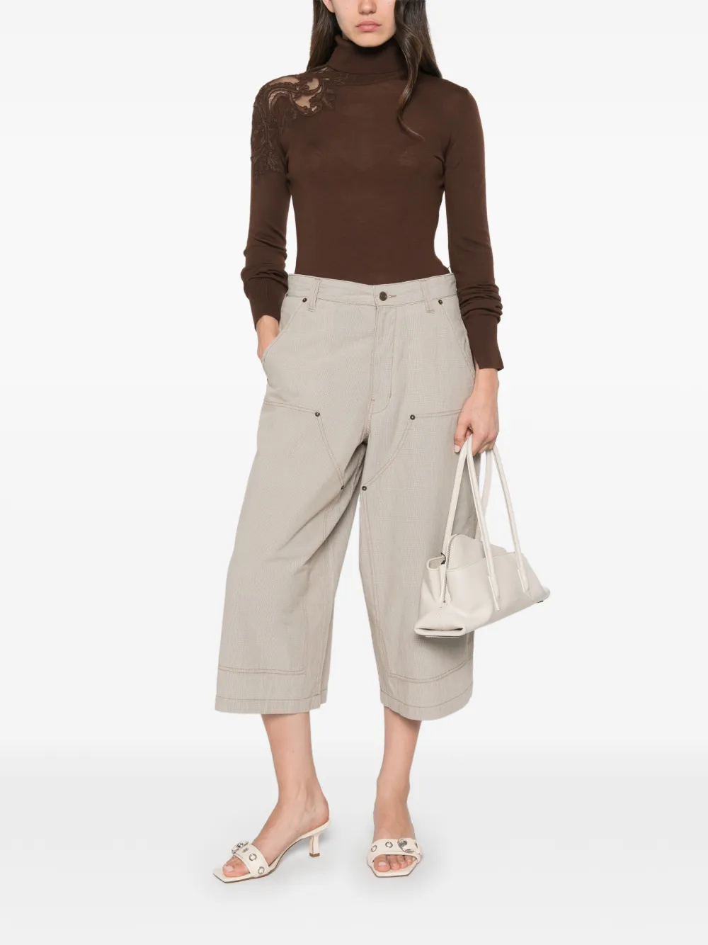 Ermanno Scervino Coltrui met kanten vlakken Bruin