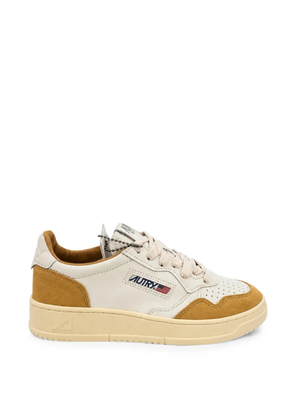 Autry Medalist panelled leather sneakers Wit
