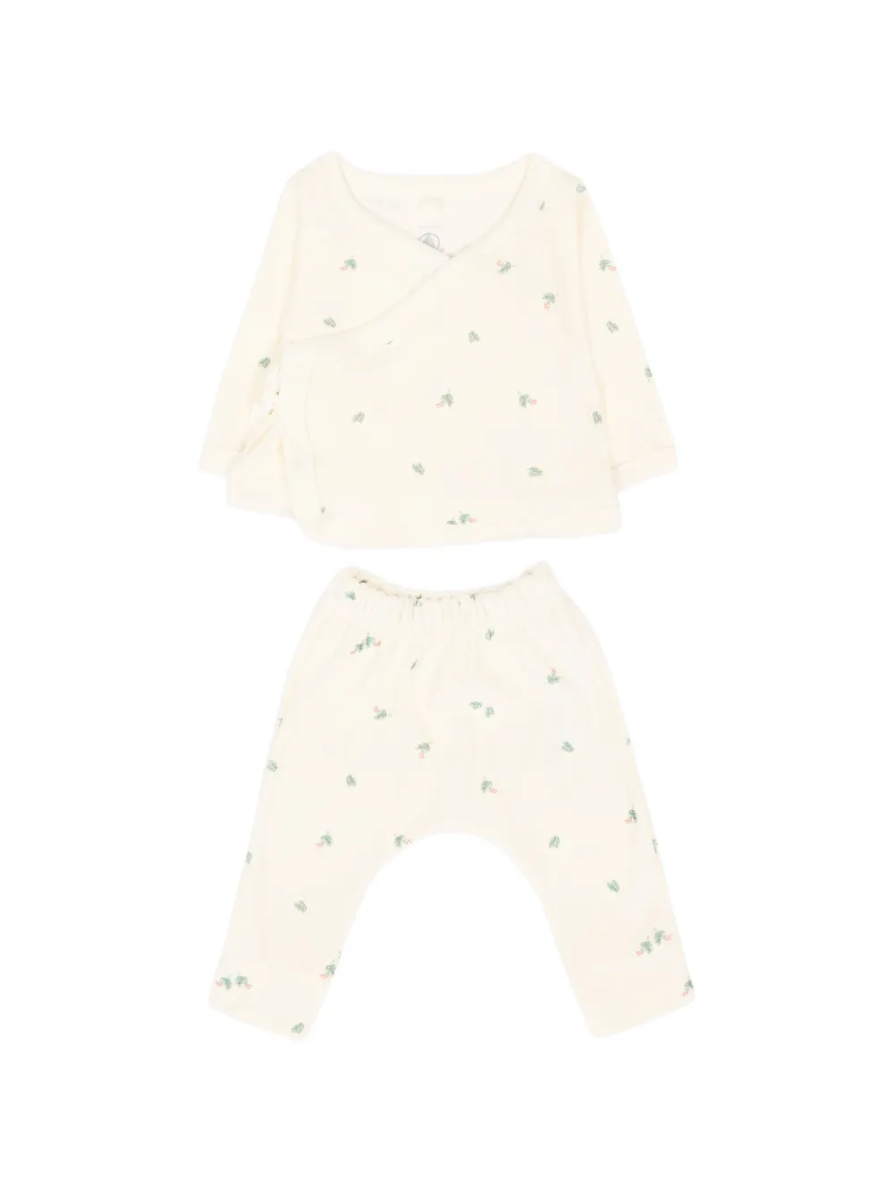 Petit Bateau Top en legging met bloemenprint Beige