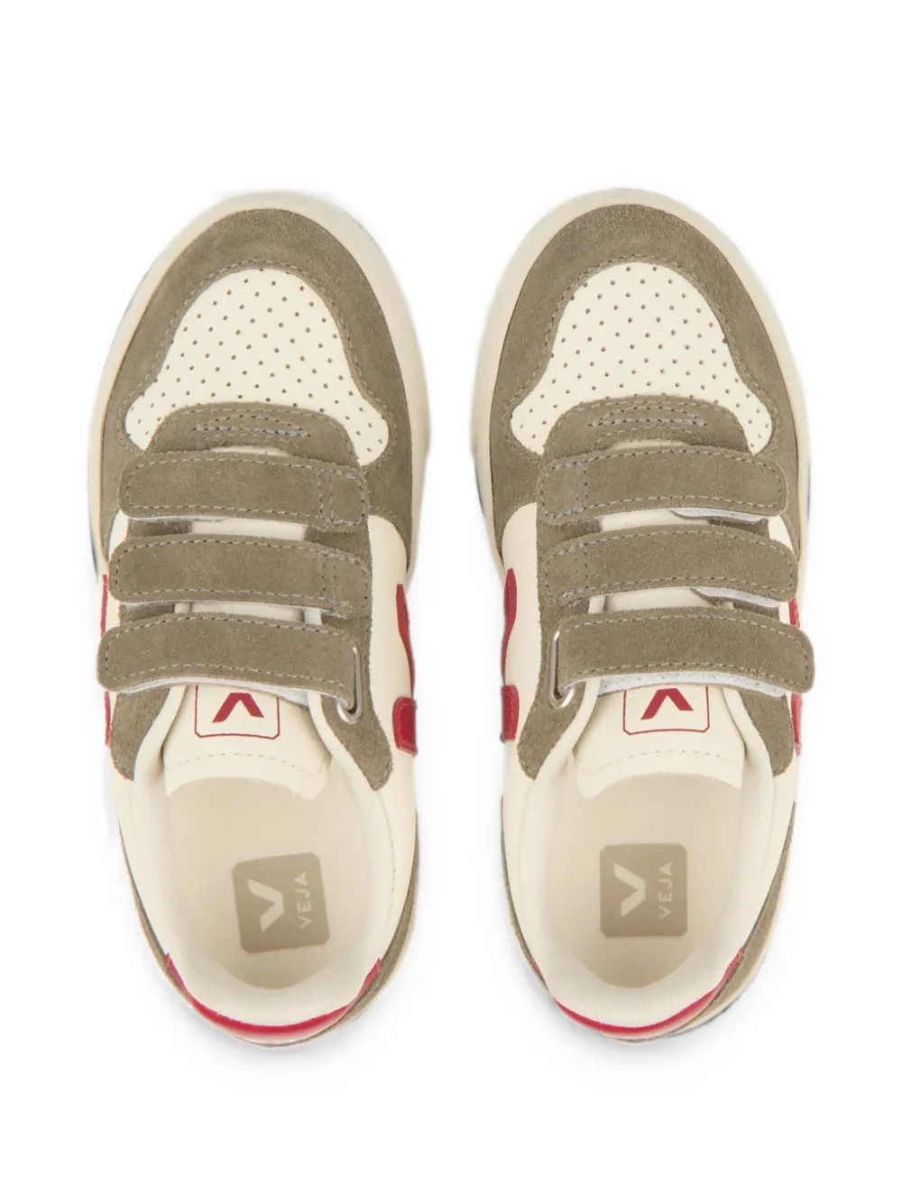 VEJA Kids V-10 touch-strap sneakers Beige