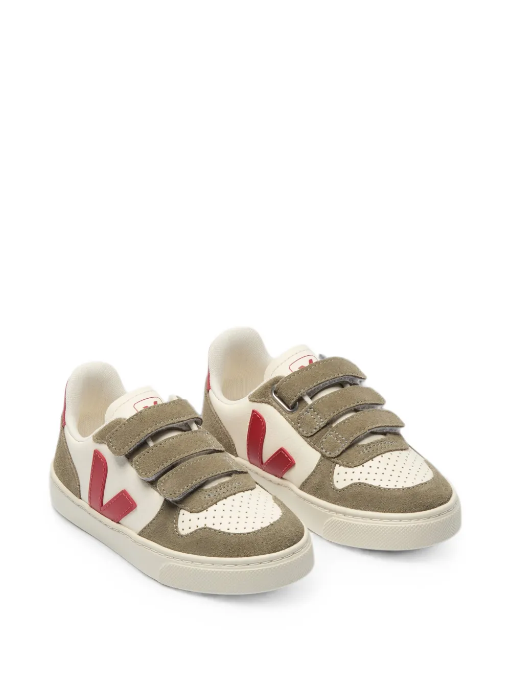VEJA Kids V-10 touch-strap sneakers Beige