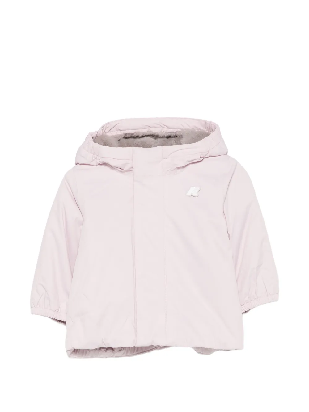 K Way Kids logo-patch padded jacket - Rosa